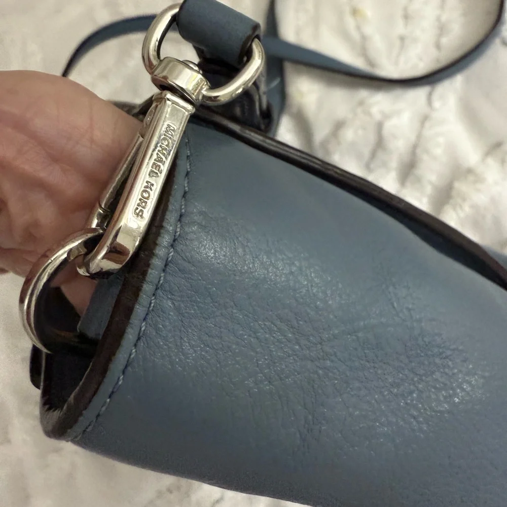 Michael Kors Sophie Surf Blue Soft Leather Small Bag